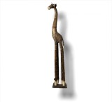 Decoratiune sculptata si pictata manual girafa &amp;#8211; Rainbow Giraffe, XXL