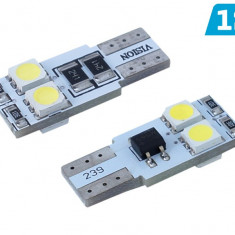 Bec Vision W5w (t10) 12v 4x 5050 Smd Led, Canbus, Alb, 2 Buc 58297