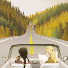 Vissevasse Poster Road Trip 50x70 cm