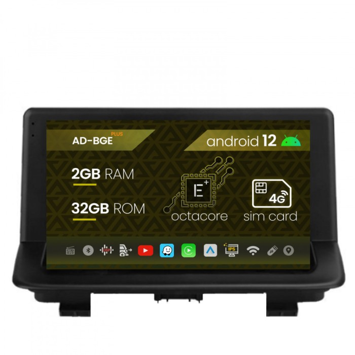 Navigatie Audi Q3 (2011-2018), Android 12, E-Octacore 2GB RAM + 32GB ROM, 9 Inch - AD-BGE9002+AD-BGRKIT427