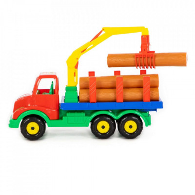 Camion cu lemne, 44x17x26,5 cm, 3-5 ani, Băieți foto