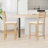 vidaXL Scaune de dining 2 pcs natural 40 x 47,5 x 99,5 cm 42020467