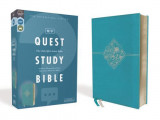 Niv, Quest Study Bible, Leathersoft, Blue, Comfort Print: The Only Q and A Study Bible