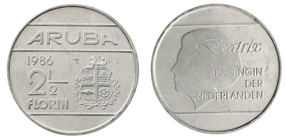Aruba 1986 - 2 1/2 florin UNC foto