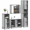 VidaXL Set de mobilier de baie 4 piese Lemn stratificat gri Sonoma 3301213
