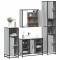 vidaXL Set de mobilier de baie 4 piese Lemn stratificat gri Sonoma 3301213