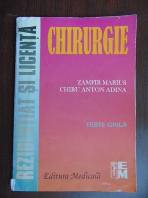 Chirurgie Teste grila Rezidentiat si licenta-Zamfir Marius foto