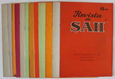 REVISTA DE SAH , ORGAN AL FEDERATIEI ROMANE DE SAH , SET DE 12 NUMERE SUCCESIVE , IANUARIE - DECEMBRIE , 1967 foto