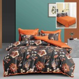 Cumpara ieftin Lenjerie pat dublu,bumbac finet,6 piese,cearceaf normal 220x240cm, cearceaf pilota 200x220cm, 2 fete de perna 50x70, 2 fete de perna 70x70-M253