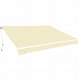 Cumpara ieftin Copertină pliabilă acționată manual, crem, 600 cm