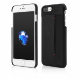 Husa Vetter pentru iPhone 7 Plus, Clip-On with Card Port, Genuine Leather Slim, Negru
