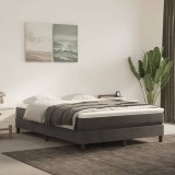 vidaXL Saltea de pat cu arcuri, gri &icirc;nchis, 140x190x20 cm, catifea