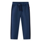 Pantaloni pentru copii cu ornamente negre, bleumarin, 140 GartenMobel Dekor, vidaXL