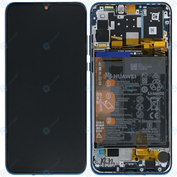 Huawei P30 Lite New Edition (MAR-L21BX) Capac frontal al modulului de afișare + LCD + digitizer + baterie (VERSIUNEA CAMERA FRONTALĂ 32MP) albastru pă foto