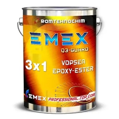 Vopsea Epoxy-Ester 3 in 1 &amp;ldquo;Emex Q3-Guard&amp;rdquo; - Albastru - Bid. 5 Kg foto