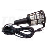 Lampa instalator cu grilaj din plastic, dispersor sticla, II STL-04 230V, 50Hz, max.60W,5m,2&times;0,75mm2,H05RN,EEI=A++,A+,A,B,C,D,E