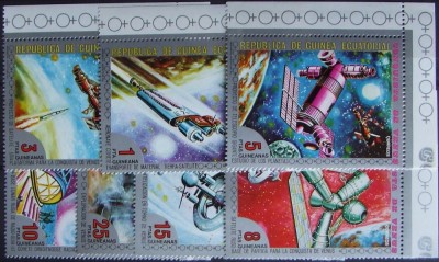 R.Guinea Ecuatoriala. -COSMOS-EXPLORAREA PLANETEI VENUS- serie a 7 valori dantelate -MNH.**GEQ 023 foto