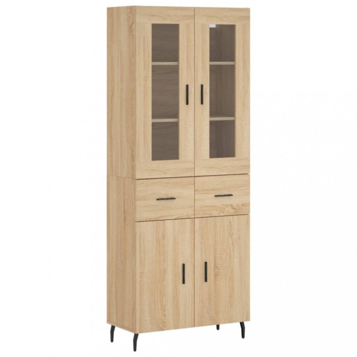 Dulap inalt, stejar sonoma, 69,5x34x180 cm, lemn compozit