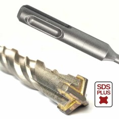 Burghiu pentru ciocan SDS-PLUS 4-tăietori &Oslash; 10,0mm x 360mm lungime