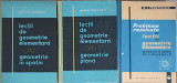 SET 3 CARTI. LECTII DE GEOMETRIE ELEMENTARA VOL.1-2 GEOMETRIE IN SPATIU. GEOMETRIE PLANA. PROBLEME REZOLVATE DIN