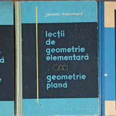 SET 3 CARTI. LECTII DE GEOMETRIE ELEMENTARA VOL.1-2 GEOMETRIE IN SPATIU. GEOMETRIE PLANA. PROBLEME REZOLVATE DIN