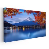 Tablou muntele Fuji Japonia Tablou canvas pe panza CU RAMA 60x120 cm