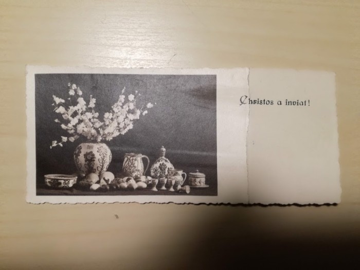 Felicitare Paste, 31 apr. 1937, Strehaia, Tity Gherghinescu, jud. Mehedinti