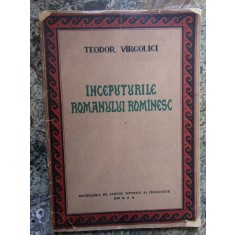 Teodor Vargolici - Inceputurile romanului romanesc