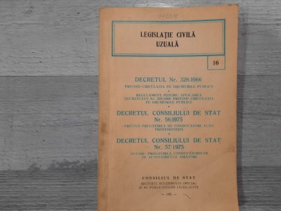 Decretul nr.328/1966 privind circulatia pe drumurile publice foto