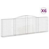 Cumpara ieftin Cosuri gabion arcuite 6 buc. 400x30x120/140 cm fier galvanizat