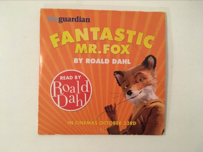 * CD carte audio Fantastic Mr. Fox, citita de autor: Roald Dahl, in engleza