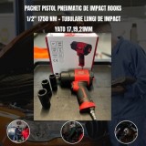 Pachet pistol pneumatic de impact Rooks 1 2 1750 Nm + Tubulare lungi de impact Yato 17,19,21mm