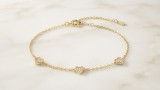 Cumpara ieftin Bratara din Argint Placat cu Aur Hearts Pave Full Sparkle