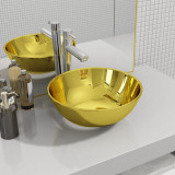 Chiuveta de baie, auriu, 28 x 10 cm, ceramica GartenMobel Dekor, vidaXL