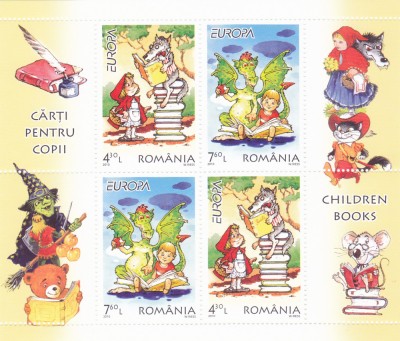EUROPA ,CARTI PENTRU COPII,MINICOALA DE 2 SERII,Lp.1862b,2010, MNH ** ROMANIA. foto
