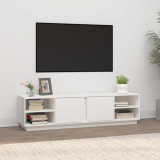 Comodă TV, alb, 156x40x40 cm, lemn masiv de pin, vidaXL