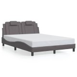 Cumpara ieftin Cadru de pat, Viana, fara saltea, gri, 120x200 cm, piele ecologica