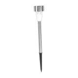 Lamp&Auml; solar&Auml; led pentru gr&Auml;din&Auml;, design minimalist, inox rezistent, iluminare alb&Auml;, 29 cm