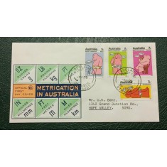 Australia 1973 - conversie metrica, serie pe FDC