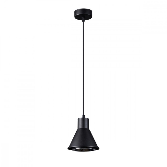 Lampă Suspendată Tazila Neagră Oțel 1 Bec Cu Design Modern De Interior