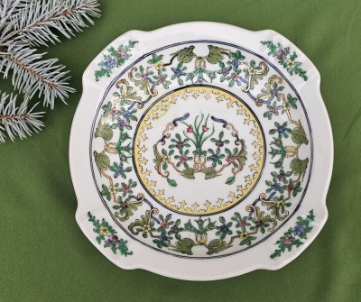 FARFURIE DIN PORTELAN CU MODEL ASIATIC, DECORATA MANUAL foto