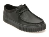 Mocasini CLARKS negri, TORHILL LO, din piele naturala