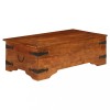 VidaXL Masă de cafea lemn masiv acaciacu finisaj tip miere 110x55x35cm
