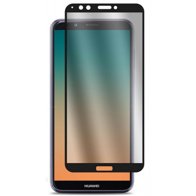 Folie Protectie Ecran OEM pentru Huawei Y7 Prime (2018) / Huawei Y7 Pro (2018), Sticla securizata, Full Face, Flexible, Neagra foto