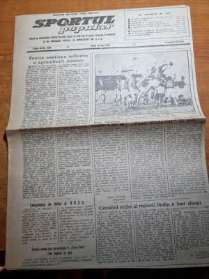 sportul popular 24 mai 1953-ciclism,schi,fotbal casa armatei cluj,baia mare foto