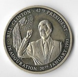 Cumpara ieftin Medalie Bill Clinton, 42th president, 40 mm - SUA, America Centrala si de Sud