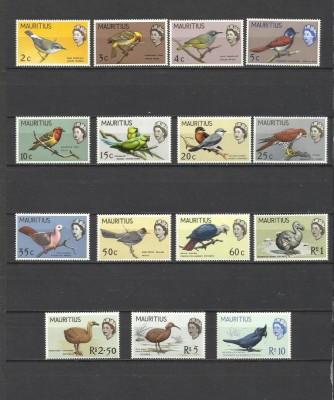 MAURITIUS 1965 FAUNA PASARI foto