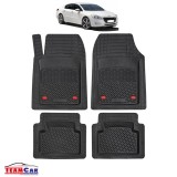 Covorase Auto TeamCar&reg; Tip Tavita Compatibile Peugeot 508 I (2010-2018) Negru Material Rezistent, Cauciuc