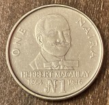 C50 - Moneda foarte veche - Nigeria - 1 naira - 1991