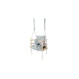 Leagan pentru copii, 3 in 1, lemn, gri, max 30 kg, 34x34x26 cm, Kruzzel
